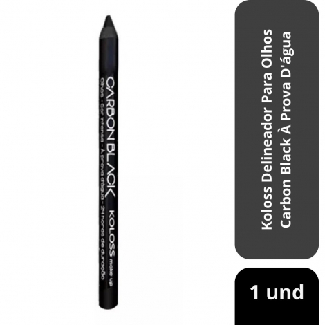 Koloss Delineador Para Olhos Carbon Black À Prova D\'água