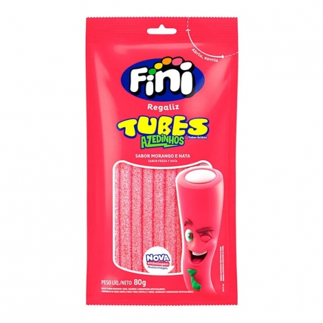 Sabor Vibrante – Fini Tubes Morango Cítrico 80g