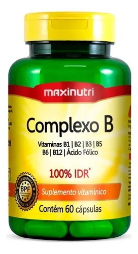 Complexo B Essencial – 60 Cápsulas – Maxinutri