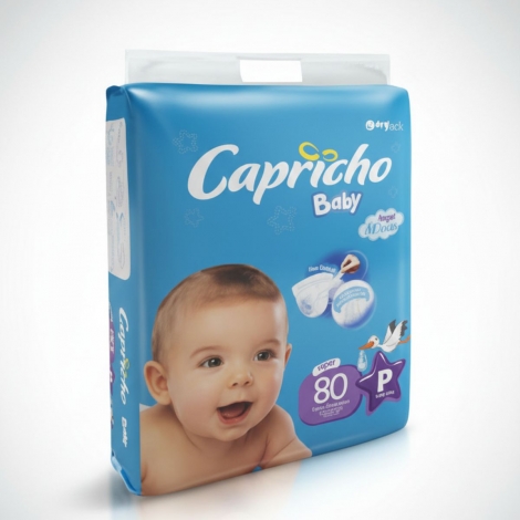 Fralda Capricho Baby Hiper P 80 Unidades