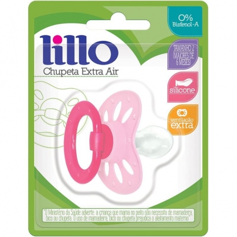 Lillo Chupeta Elegancy Ortodôntica Silicone T2 Rosa