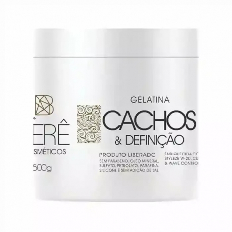 Bela Berê Gelatina Cachos Definição 500 g – Fixação Leve e Modelagem Natural