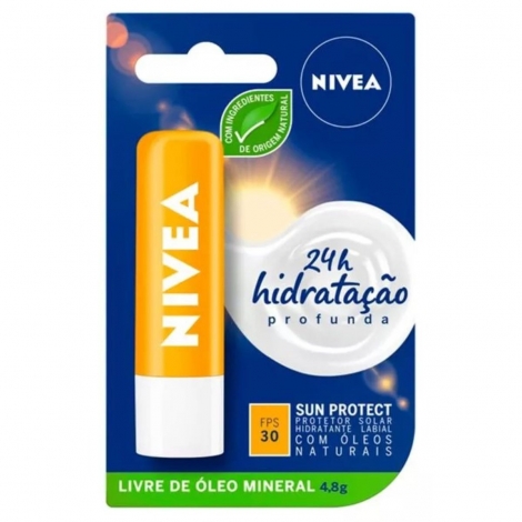 Protetor Solar Labial Hidratante Nivea Protect FPS 30 4,8g