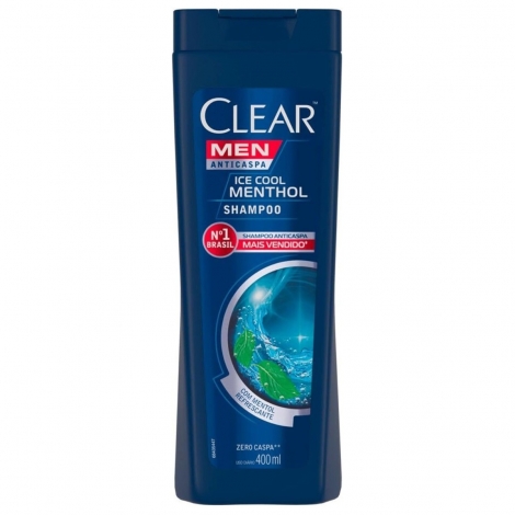 Shampoo Clear Men Anticaspa Ice Cool Menthol 400 Ml