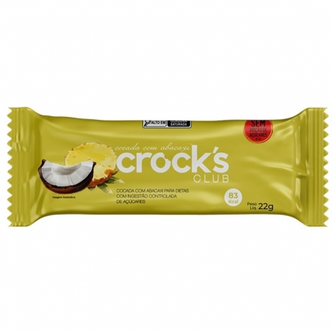 Sabor Tropical Zero – Barra de Cereal Crocks Cocada com Abacaxi 22g