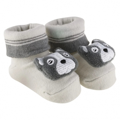Meia Bichinho LED Pimpolho Cinza Cachorro 00-15 – Conforto e Diversão para os Primeiros Passos