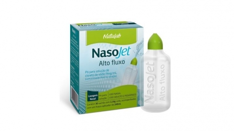Nasojet 0,9% Kit 1 Frasco + 30 Envelopes Cloreto de Sódio Natulab