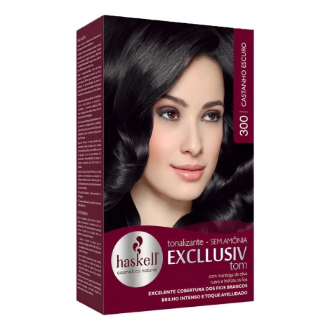 kit Coloração Haskell Excllusiv Color 300 Castanho Escuro