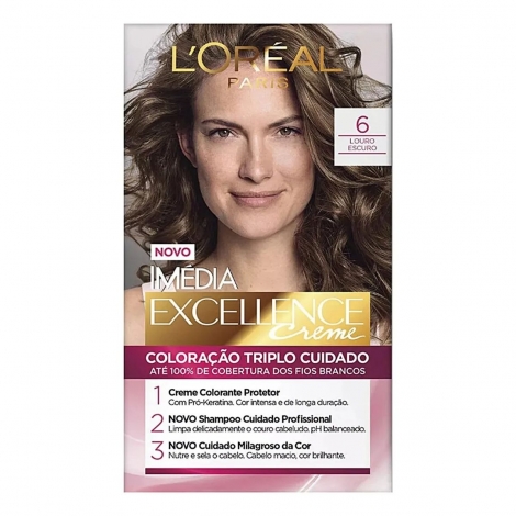 Tintura Imédia Excellence Creme 6 Louro Escuro L'Oréal Paris