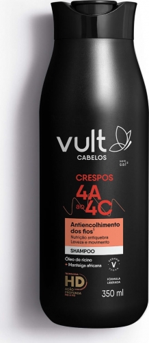 Shampoo Vult Cabelos Crespos 4A a 4C – 350ml | Hidratação e Definição