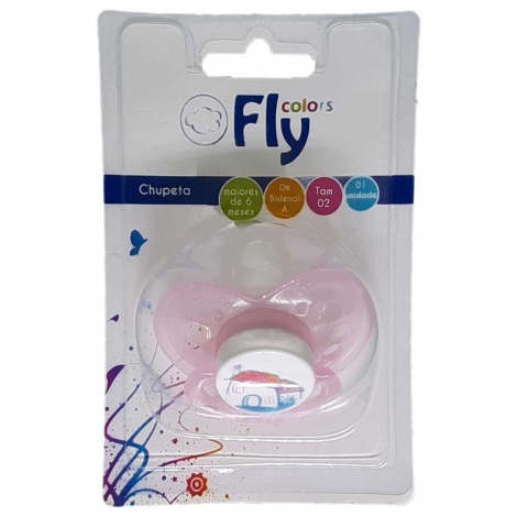 Fly Colors Chupeta Silicone Soft Transparente G Baby – Conforto e Segurança em Azul e Rosa