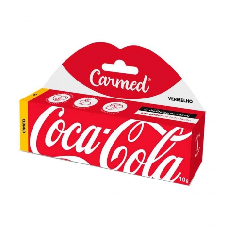 Carmed Hidratante Labial Coca-Cola Vermelho 10g
