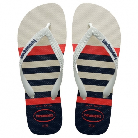 Sandália Havaianas Top Náutico Branco/Marinho 37/38