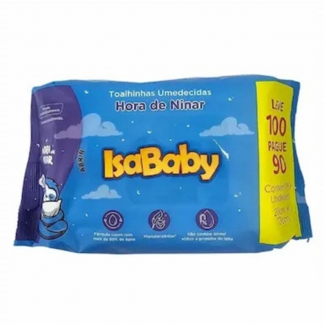 Toalha Umedecida Isababy Hora De Ninar 140 Unidades