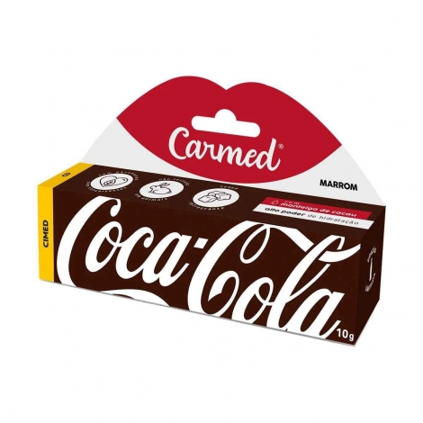 Carmed Hidratante Labial Coca-Cola Marrom 10g
