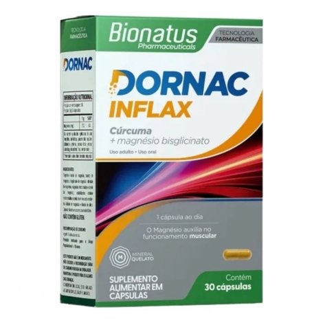 Dornac Inflax com 30 Cápsulas – Curcumina e Magnésio Bisglicinato