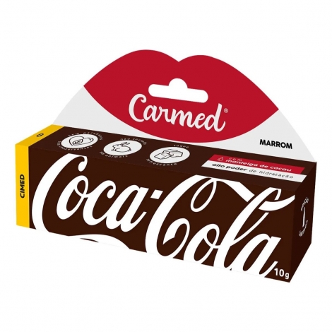 Carmed Hidratante Labial Coca-Cola Marrom 10g