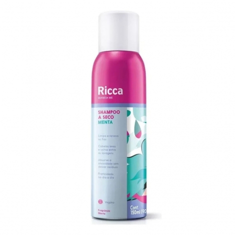 Shampoo a Seco Fragrância de Menta Ricca Limpa e Renova Fios