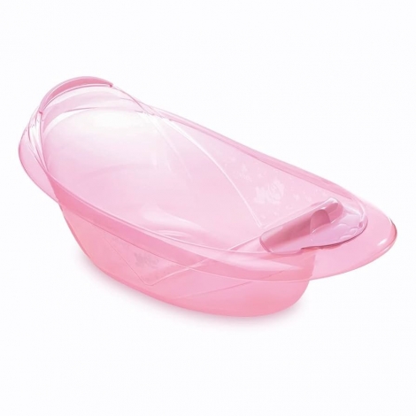 Banheira Adoleta 22 Litros Rosa Transparente – Conforto e Segurança na Hora do Banho do Bebê