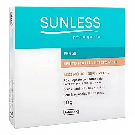 Pó Compacto Facial Com Filtro Solar Fps 50 Bege Médio 10g