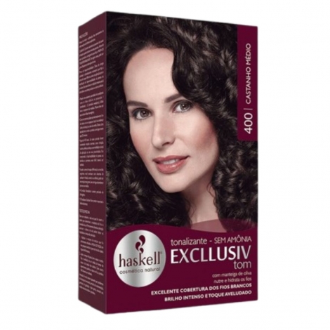 Kit Haskell Tonalizante Castanho Médio 400 Tons Castanhos
