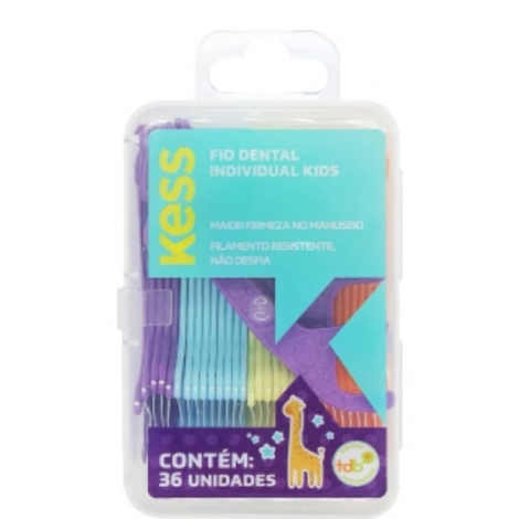Fio Dental Kess Kids com 36 Unidades – Uso Infantil