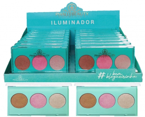 Paleta Iluminadora Phállebeauty PH0319 – Caixa com 16 unidades de 12 g