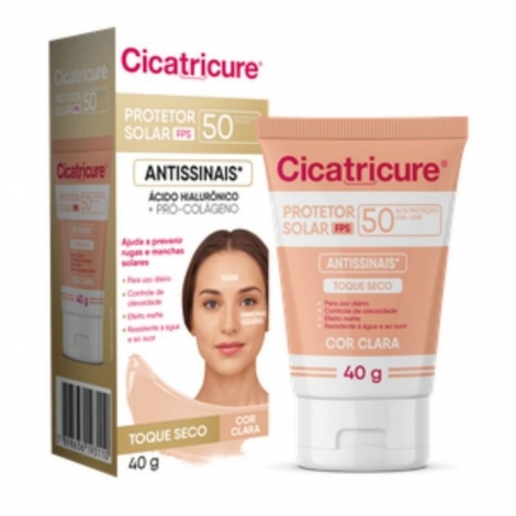 Protetor Solar FPS 50 Cicatricure Antissinais Cor Clara