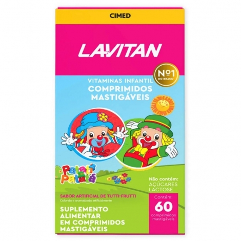Lavitan Vitaminas Kids com 60 Comprimidos Sabor Tutti-Frutti Sabor:Tutti Frutti