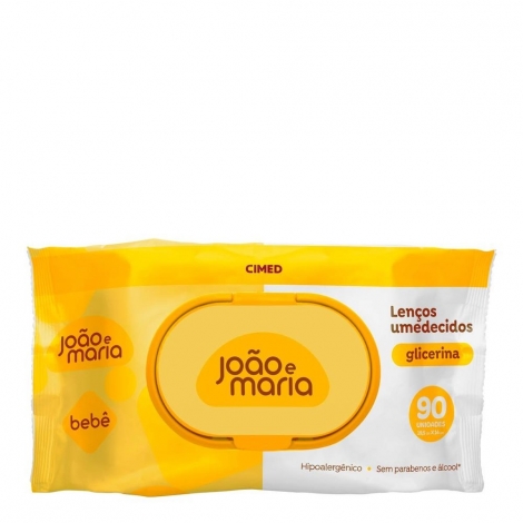 Lenço Umedecido João e Maria 90un com Fragrância Suave