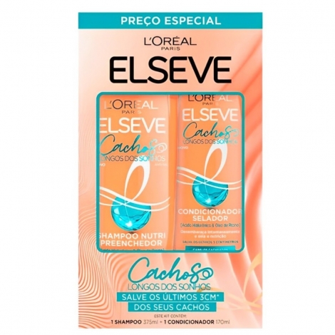 Kit Loreal Paris Elseve Shampoo Condicionador Cachos Sonhos