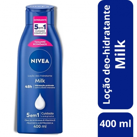 Hidratante Nivea Milk 48H 400Ml Nutrição Intensa Pele Seca