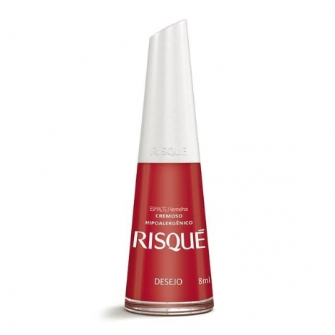 Esmalte Risqué Desejo Cremoso 8ml – Vermelho Intenso e Clássico