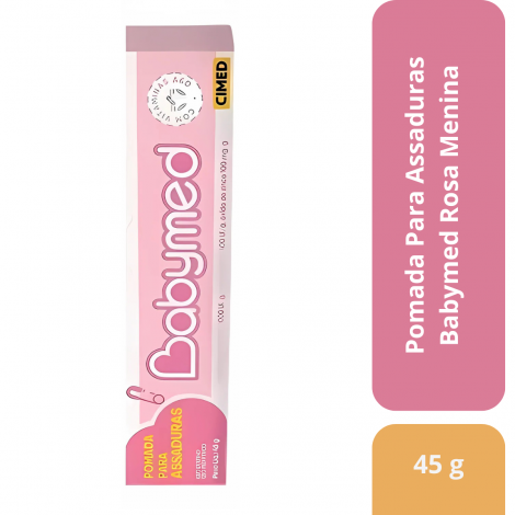 Pomada Para Assaduras Babymed Rosa Menina Caixa 45g
