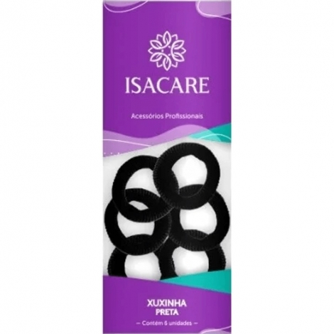 Isacare Botanic Elástico de Meia Preto – Fixação Suave e Confortável para Seus Cabelos