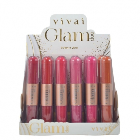 Duo Glam Vivai – Batom Líquido Matte + Gloss 3,5 ml
