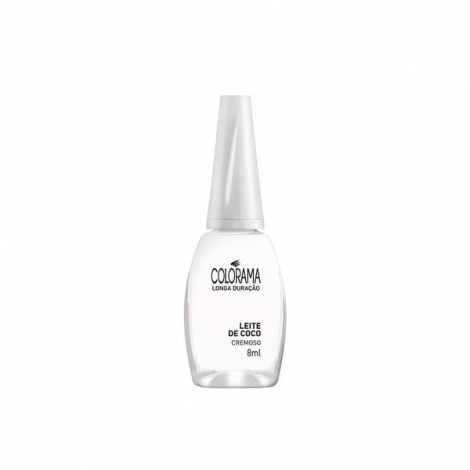 Esmalte Colorama Leite de Coco Cremoso 8ml – Branco Suave e Elegante