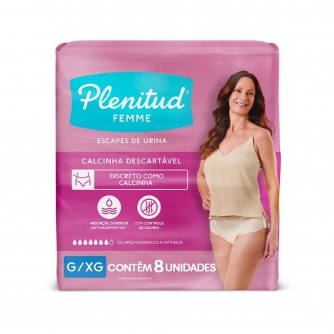 Calça Geriátrica Plenitud Active Mulher G/XG 8 Unidades