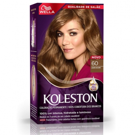 Tintura de Cabelo Koleston Creme Cor 60 Louro Escuro Wella