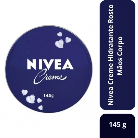 Nivea Creme Rosto Mãos Corpo Hidratante Lata Azul 145g