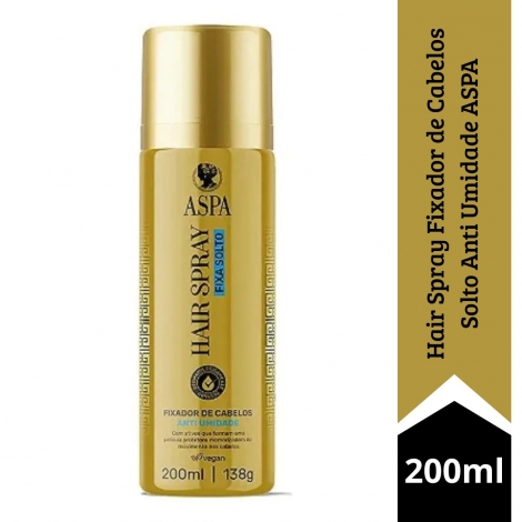Hair Spray Fixador de Cabelos Solto Anti Umidade ASPA 200ml