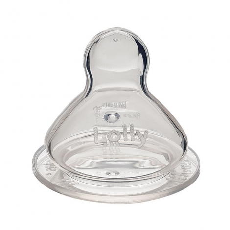 Bico Lolly Baby Mamadeira Big Silicone Ortodôntico Tamanho 2 Fluxo Médio