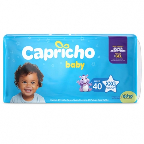 Fralda Capricho Baby Hiper XXG 40 Unidades