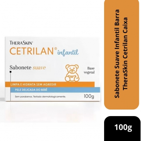 Sabonete Suave Infantil Barra TheraSkin Cetrilan Caixa 100g