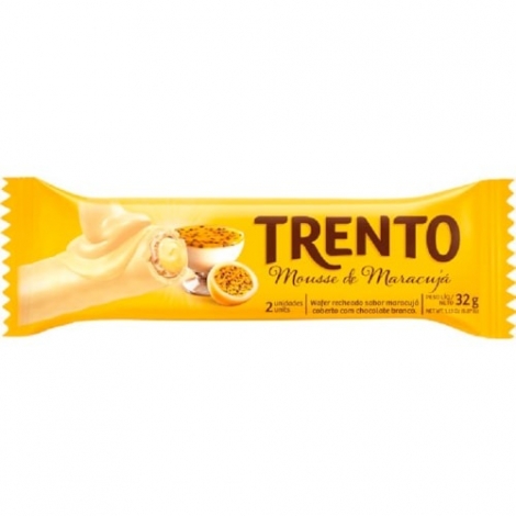 Trento Mousse de Maracujá – Wafer Crocante com Recheio Cremoso 32g