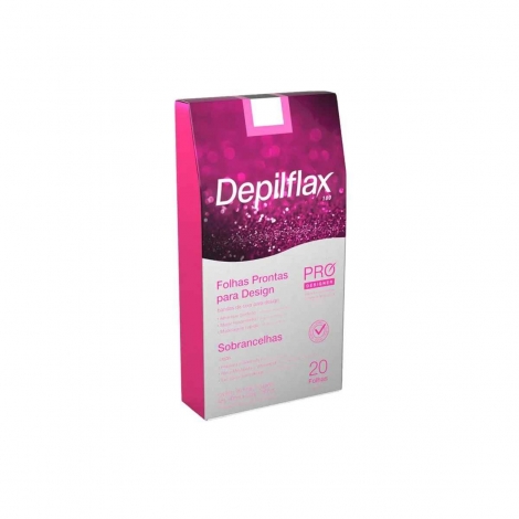 Folhas Depilatórias para Sobrancelhas Depilflax Rosa 20 Unidades
