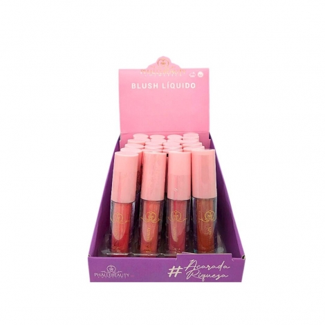 Blush Líquido Phallebeauty PH0323 – Caixa com 24 unidades de 3 ml
