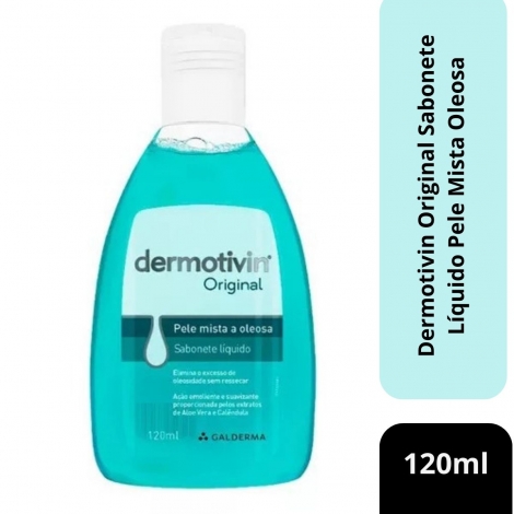 Dermotivin Original Sabonete Líquido Pele Mista Oleosa 120ml