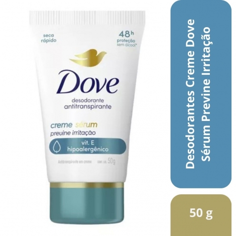Desodorantes Creme Dove Sérum Previne Irritação 50g