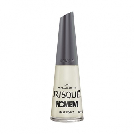 Esmalte Risqué Base Homem Fosca 8ml – Base Fosca para Unhas Masculinas